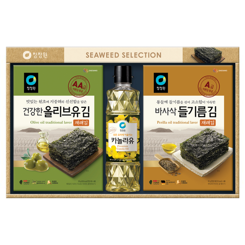 [2025 추석] 청정원 재래김 고급유 혼합 2호 선물세트 (쇼핑백 포함).png